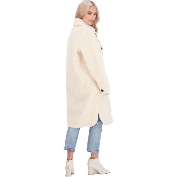 NWT Rebecca Minkoff Harper Wool Plush Button Down Coat L - Picture 5 of 13